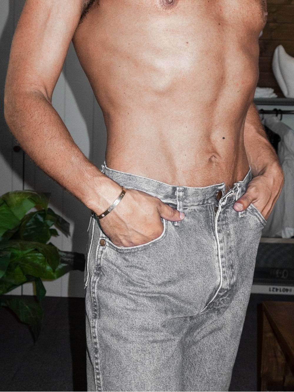 Vintage Wrangler Grey Wash Jeans — 30W / 36L ✨